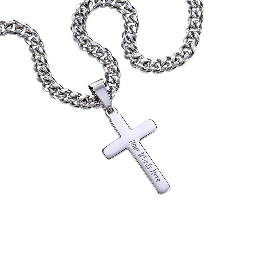 To my loving husband, silver cross gift for your anniversary, birthday, valentines day gift