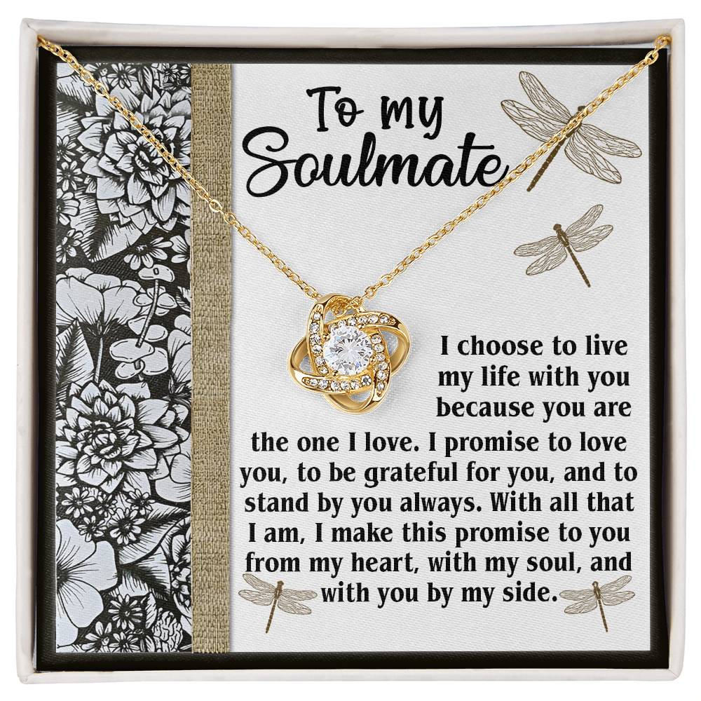 Beautifully crafted message card from him to her  for birthday, Christmas, wedding and any other anniversary. Comes with Love knot pendant necklace. Printed and shipped from USA.