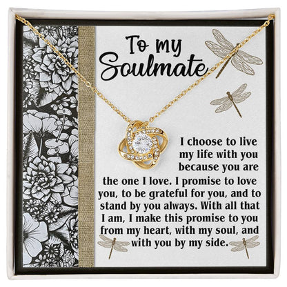 Beautifully crafted message card from him to her  for birthday, Christmas, wedding and any other anniversary. Comes with Love knot pendant necklace. Printed and shipped from USA.