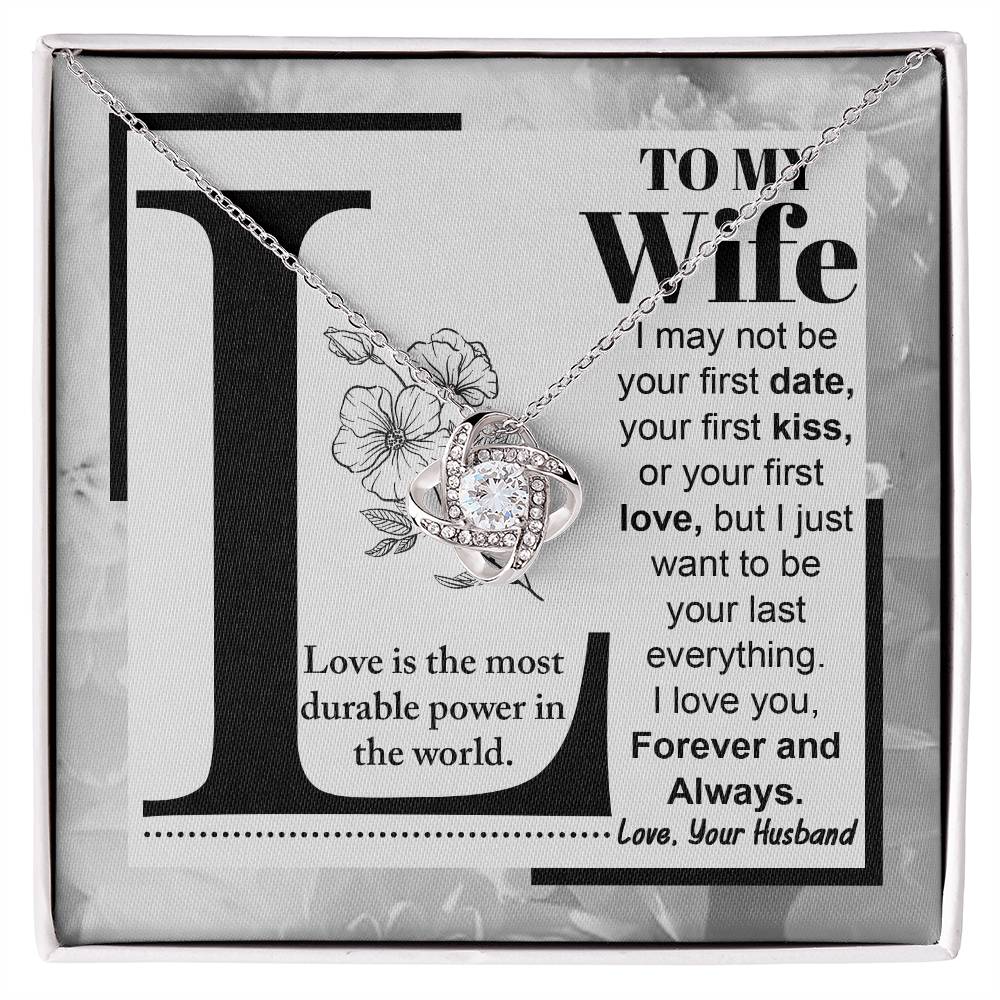 To my wife, groom to bride message card with lovely greeting to commemorate wedding day.