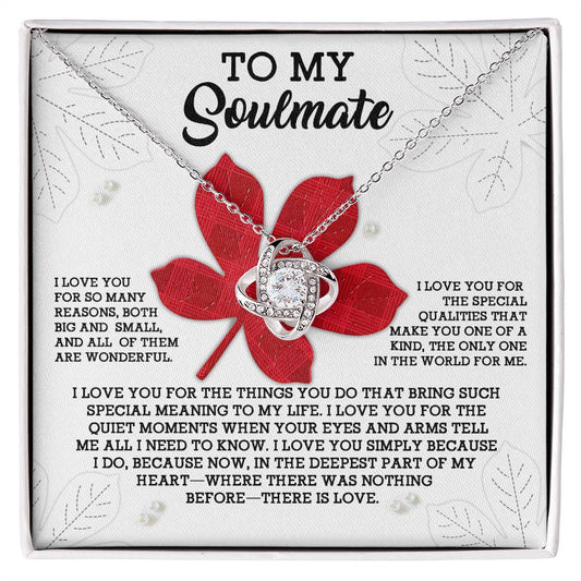 To my soulmate, where there was nothing before- now there is LOVE, custom made message card from him to her. Christmas, birthday, anniversary gift idea.