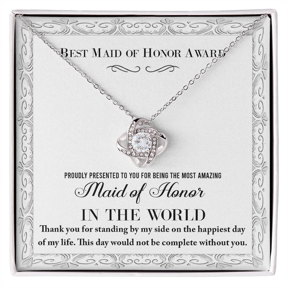 Maid of honor gifts for bridesmaids on wedding day. Thank you memorable gift for her from bride.