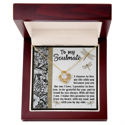 Beautifully crafted message card from him to her  for birthday, Christmas, wedding and any other anniversary. Comes with Love knot pendant necklace. Printed and shipped from USA.