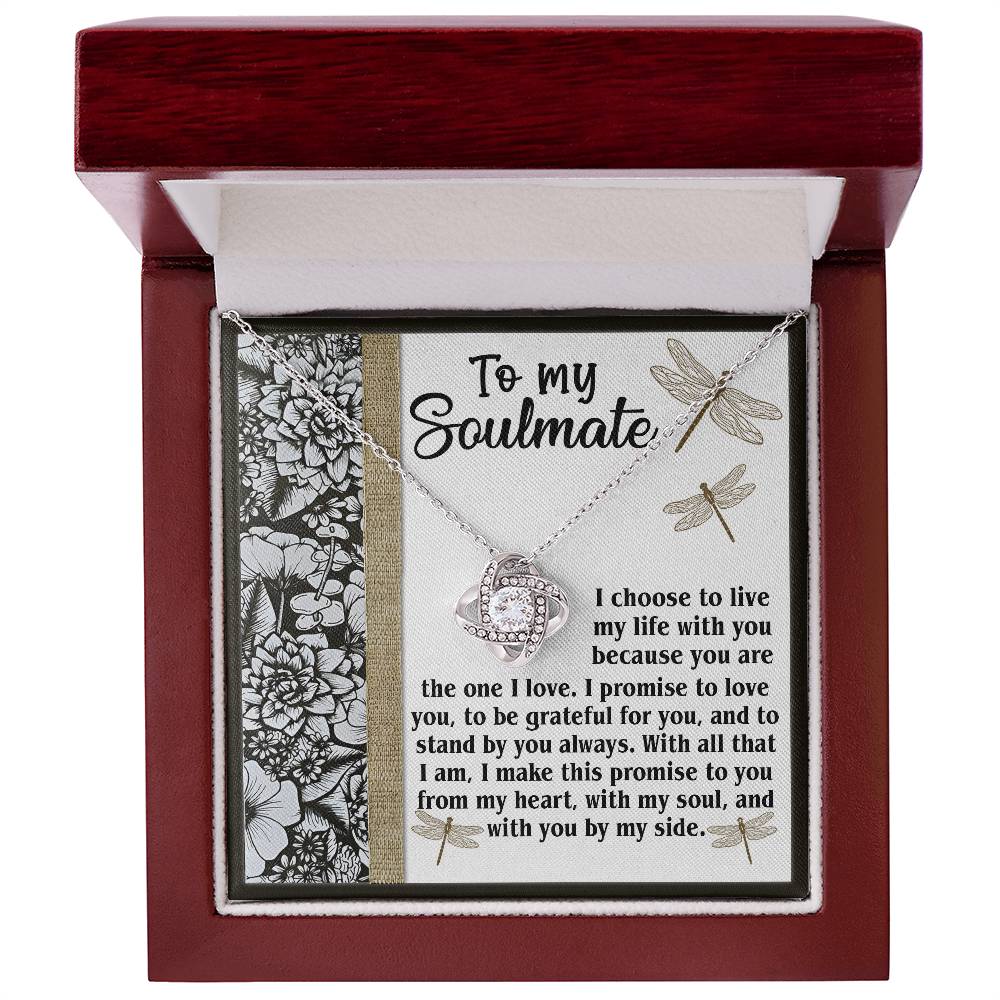 Beautifully crafted message card from him to her  for birthday, Christmas, wedding and any other anniversary. Comes with Love knot pendant necklace. Printed and shipped from USA.