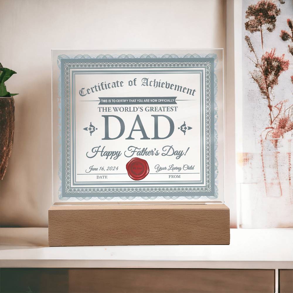 To my beloved Dad, Happy father´s day, Love you now, love you always! Gift idea for Dad from son, daughter or bonus children.