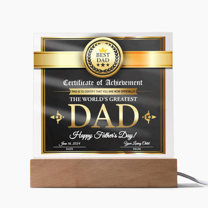 To the world´s greatest Dad, gift from child to father on birthday or father´s day.