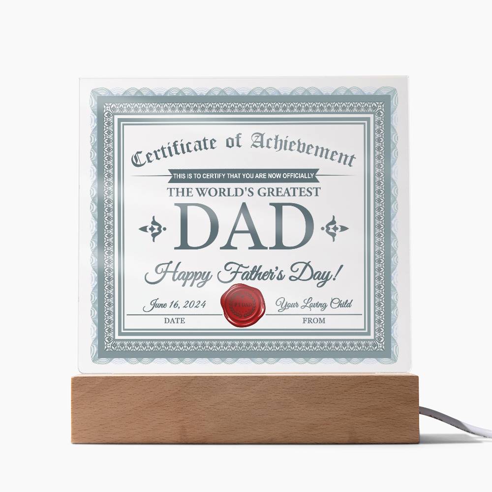 To my beloved Dad, Happy father´s day, Love you now, love you always! Gift idea for Dad from son, daughter or bonus children.