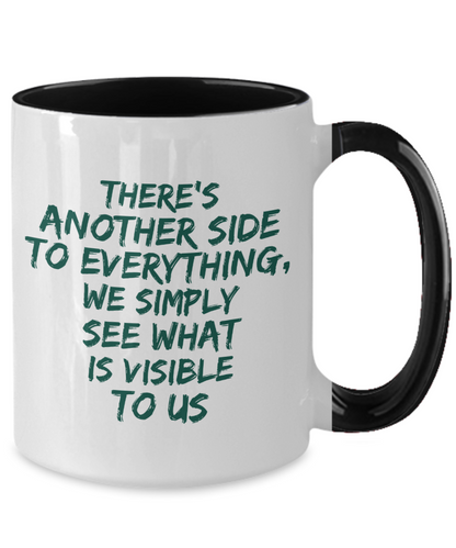 Two tone 15 Oz coffee mug with powerful message, great gift for friends and family.