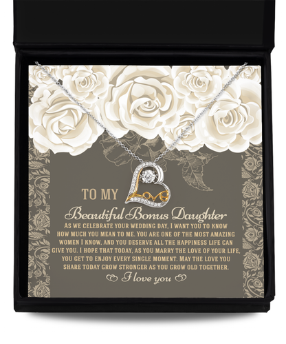 To my bonus daughter on wedding day, inspirational present idea for step-parents. for