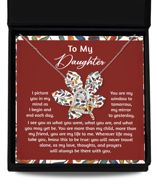 Holiday Seasons card for daughter, comes with love dancing necklace. Shipped and printed in USA