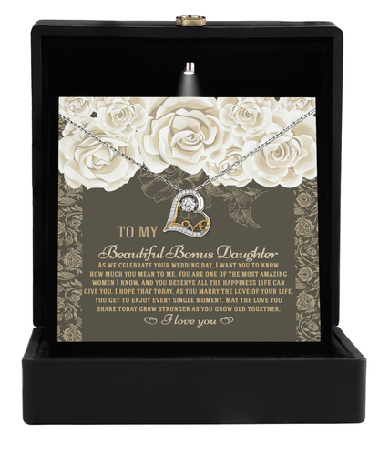 To my bonus daughter on wedding day, inspirational present idea for step-parents. for