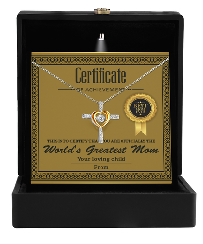 World´s greatest mom certificate of achievement- present for mom on birthday, mother´s day, women´s day or just because you want to show appreciation for mom