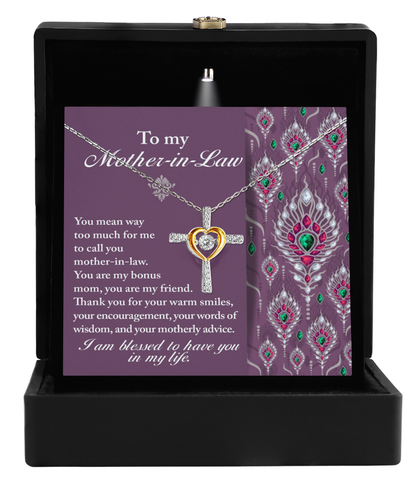 To my mother-in-law message card with greetings from daughter-in-law, son-in-law on mother´s day and birthday. Printed and shipped from USA