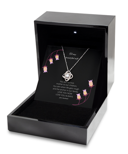 To my beautiful wife love heart luxury sterling silver necklace