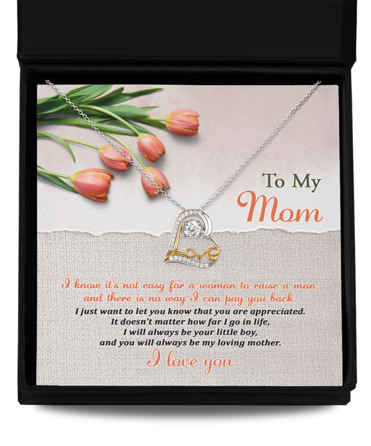 To my mom, Love dancing necklace for mom on her jubilee, birthday, wedding, women´s day and all other celebratory occasions.