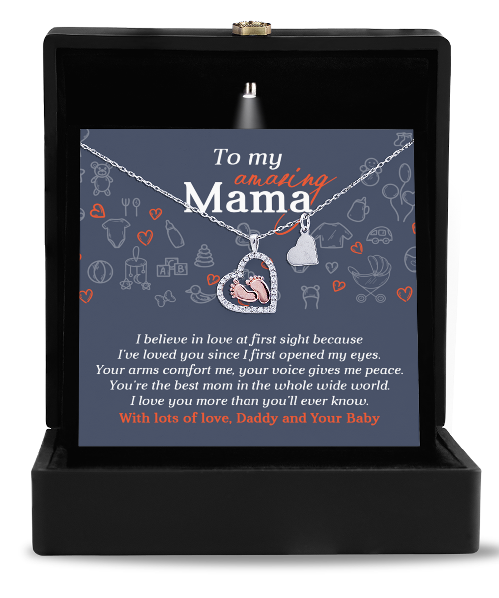 To my amazing mama- Love at first sight from baby and daddy