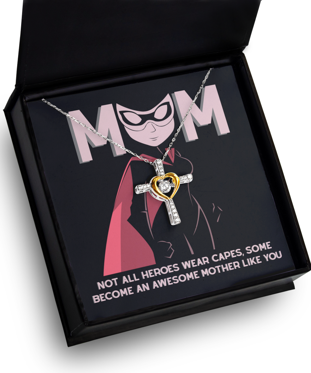 To my heroic not so ordinary mom- cross dancing necklace present for her on mother´s day. women´s day, birthday and other celebrations.