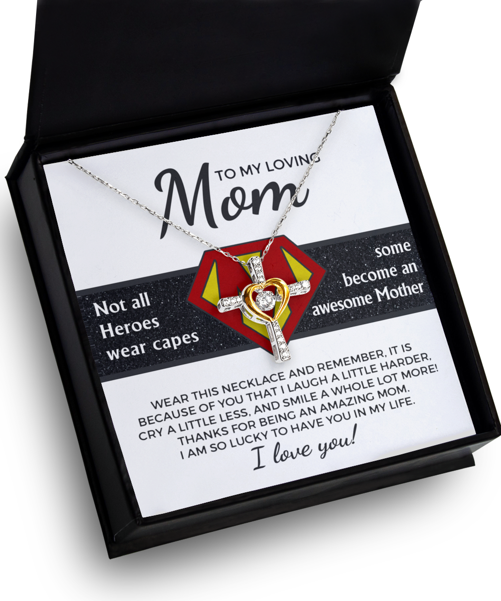 To my loving mom- cross dancing necklace to remind her of what an awesome mother she is- birthday, wedding day, mother´s day gift.