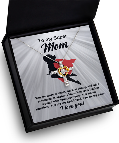 To my super mom- birthday gift for her- cross dancing necklace for mother´s day and anniversary celebrations.