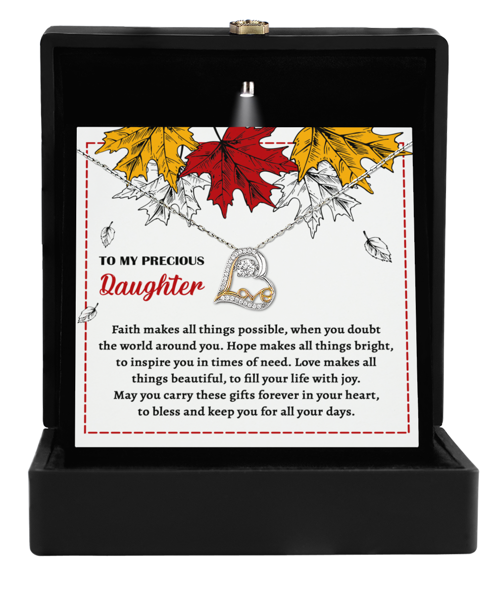 Inspirational message from parent to daughter, on birthday, graduation and other anniversaries. Printed and shipped from USA.