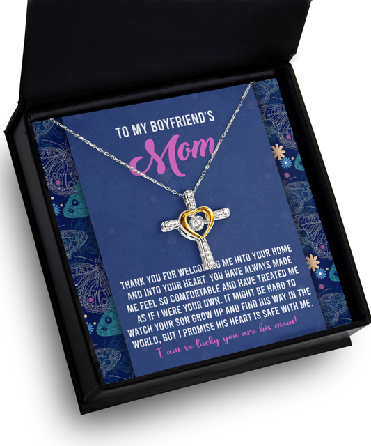 To my boyfriend's mom cross dancing necklace for birthday gift, mother´s day, or anniversary gift.