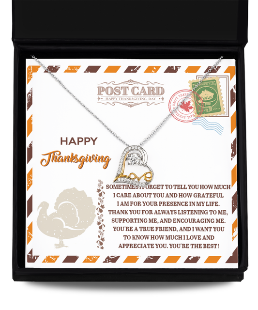 Happy thanksgiving custom message card for family and friends. Made in USA