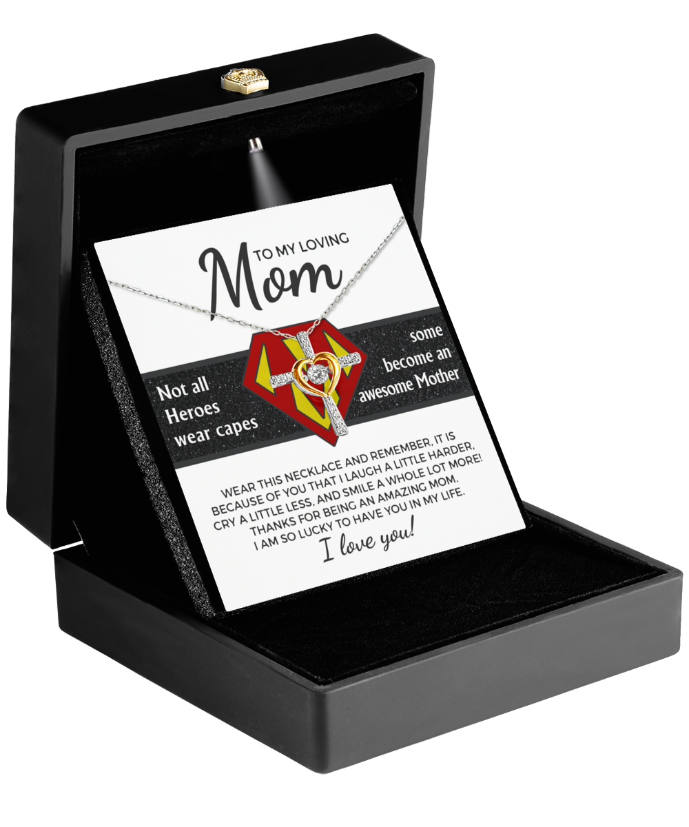 To my loving mom- cross dancing necklace to remind her of what an awesome mother she is- birthday, wedding day, mother´s day gift.