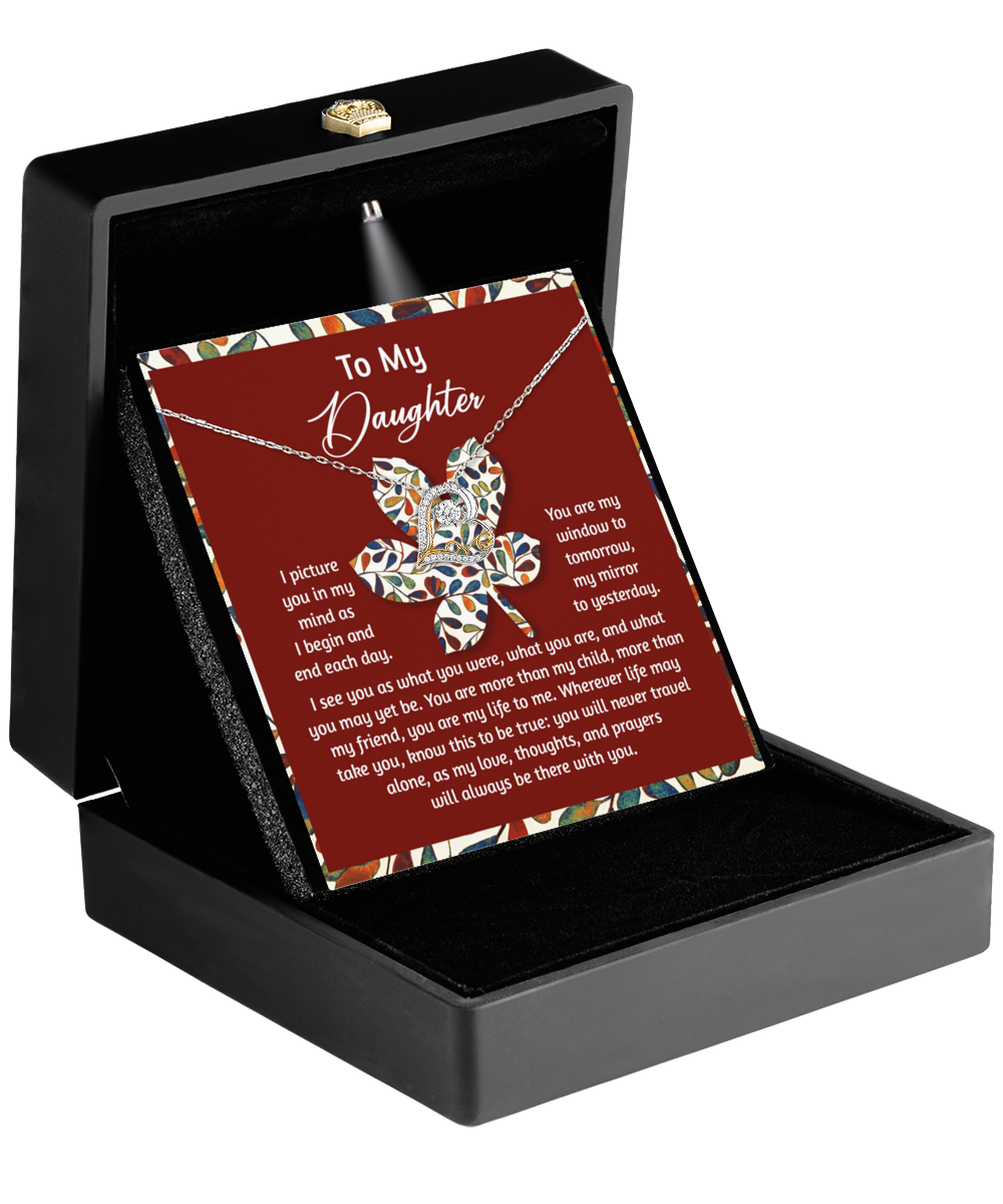 Holiday Seasons card for daughter, comes with love dancing necklace. Shipped and printed in USA