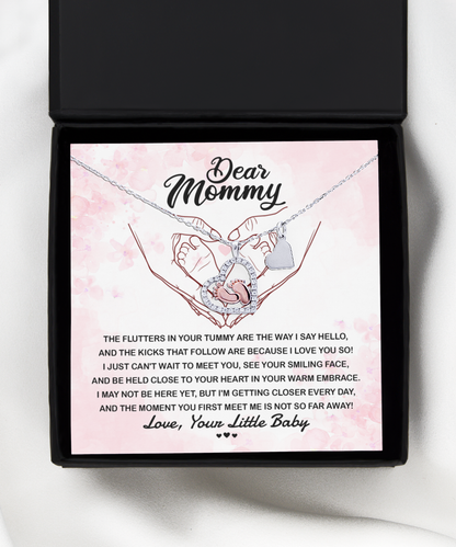 Mommy I Love you baby feet necklace for her on mother´s day and birthday.