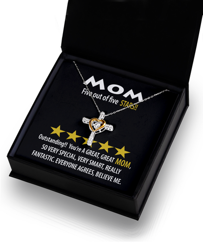 Five out of five stars mom cross dancing necklace for her birthday or other anniversary celebrations