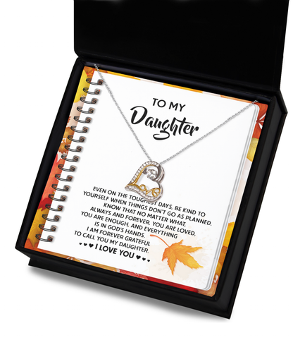 Wonderful message from proud parents to daughter. Gift card with necklace, printed and shipped from USA