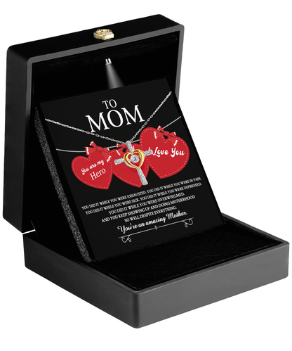 To my amazing mother- cross dancing necklace for mom on her birthday, mother´s day and any other celebration occasions, shipped from and printed in the USA.