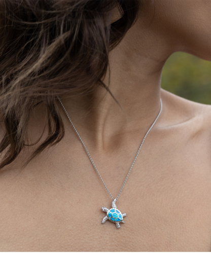 To my bonus mom- Opal turtle necklace for her on her birthday and on mother´s day celebration