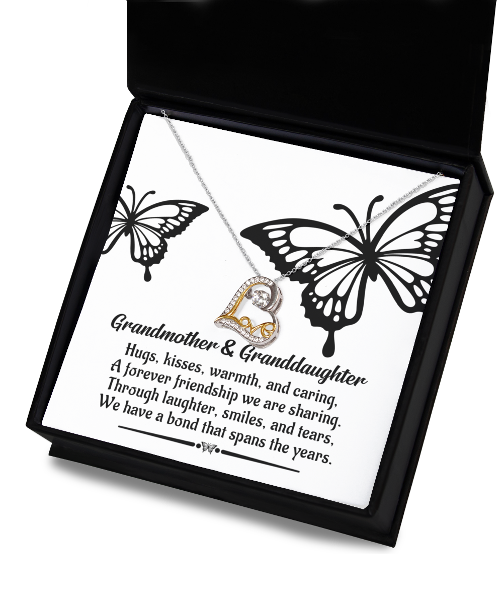 grandmother and granddaughter love dancing necklace present for birthday, anniversary and other gifting occasions