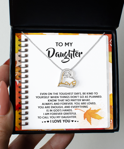 Wonderful message from proud parents to daughter. Gift card with necklace, printed and shipped from USA