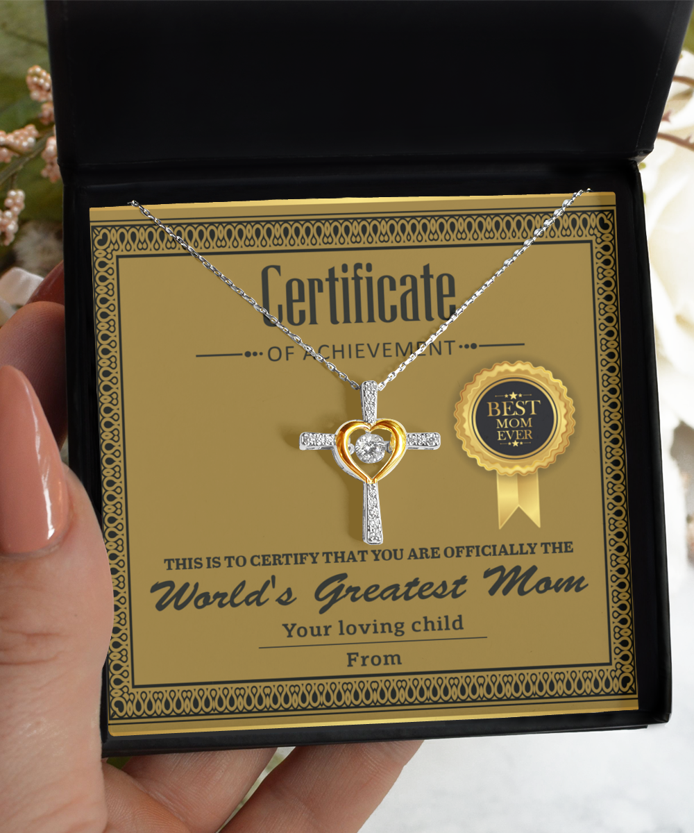 World´s greatest mom certificate of achievement- present for mom on birthday, mother´s day, women´s day or just because you want to show appreciation for mom