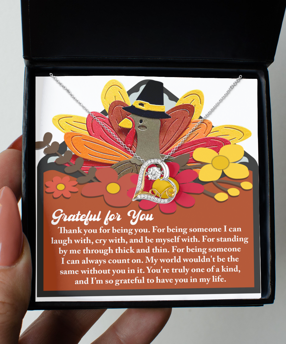 Customized holiday greeting card for family and friends, comes with beautiful love dancing necklace.