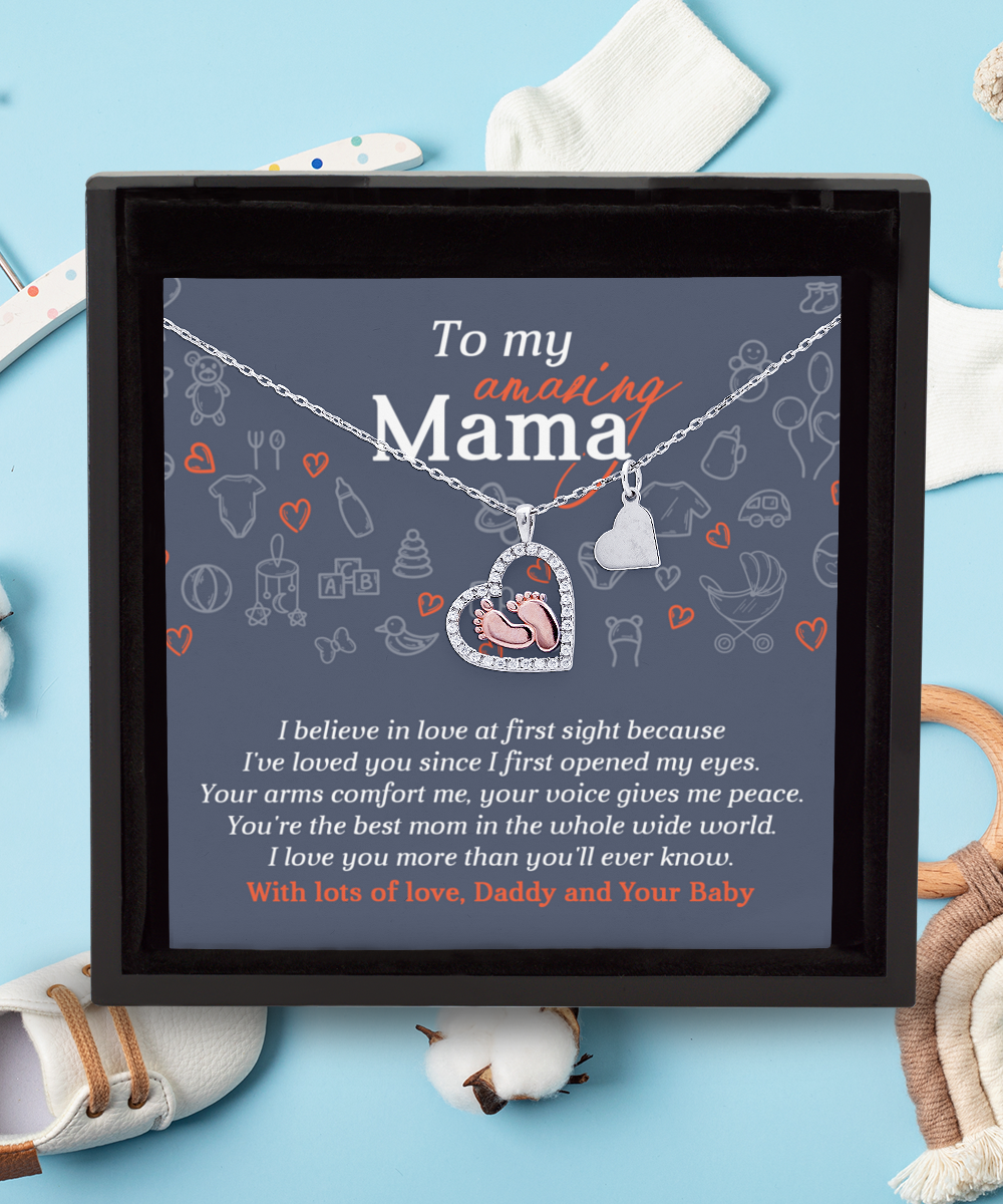 To my amazing mama- Love at first sight from baby and daddy