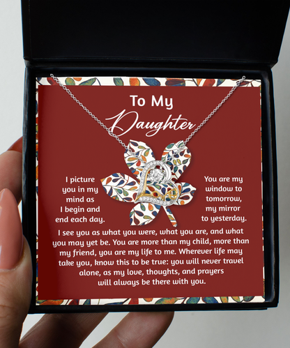 Holiday Seasons card for daughter, comes with love dancing necklace. Shipped and printed in USA