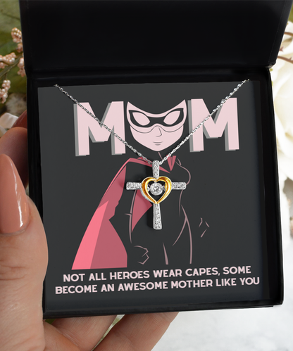 To my heroic not so ordinary mom- cross dancing necklace present for her on mother´s day. women´s day, birthday and other celebrations.