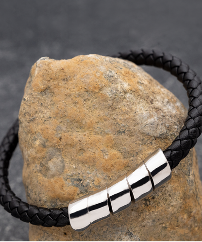 Vegan leather bracelet from wife to husband on birthday, father´s day