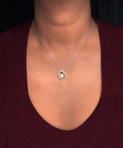 Beautiful solitaire crystal necklace from husband for valentines day, birthday, anniversary gift.