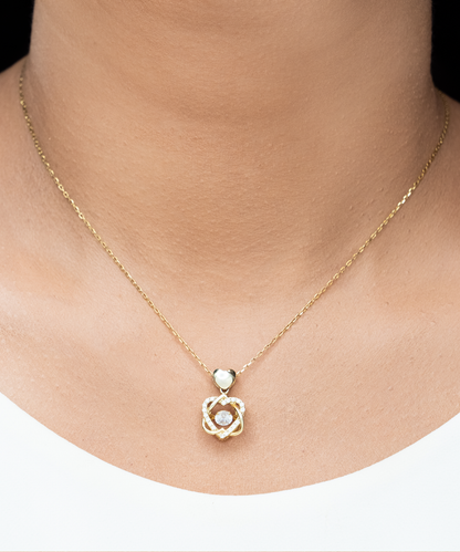 To my wonderful mother love knot gold necklace present for motjher´s day