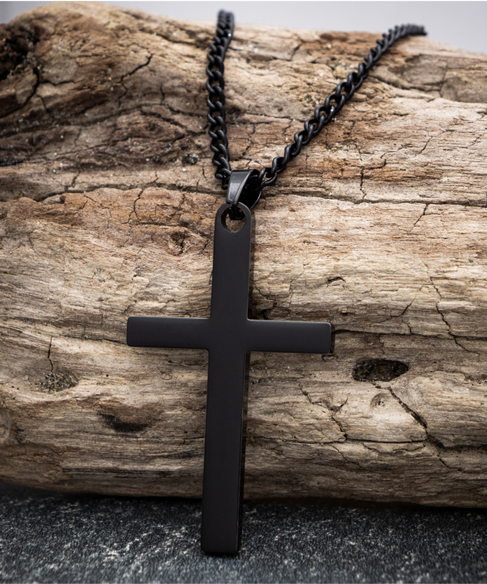 Black Brass Men´s cross present from faithful wife on birthday